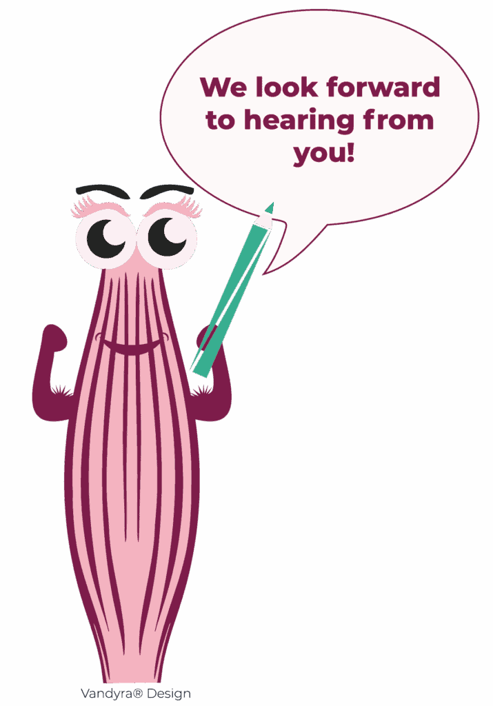 Muscle mascot Herkuline say: We look forward to hearing from you!